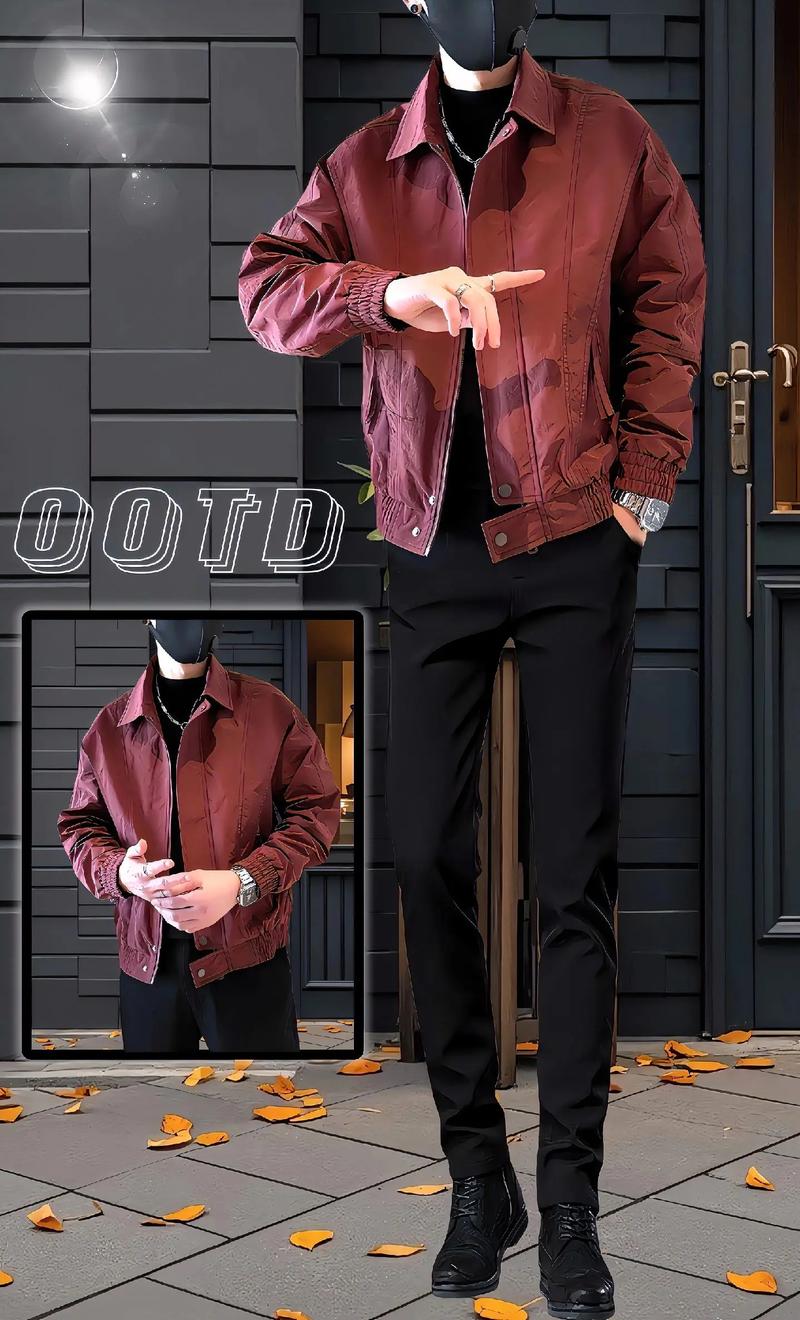 潮男新風(fēng)尚 2024春秋季痞帥純色夾克，演繹高級(jí)感百搭哲學(xué)